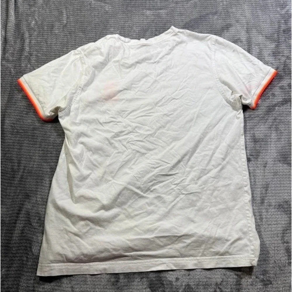 Psycho Bunny Boys White Pima Cotton T-Shirt Neon Logo Size 4 RN125028